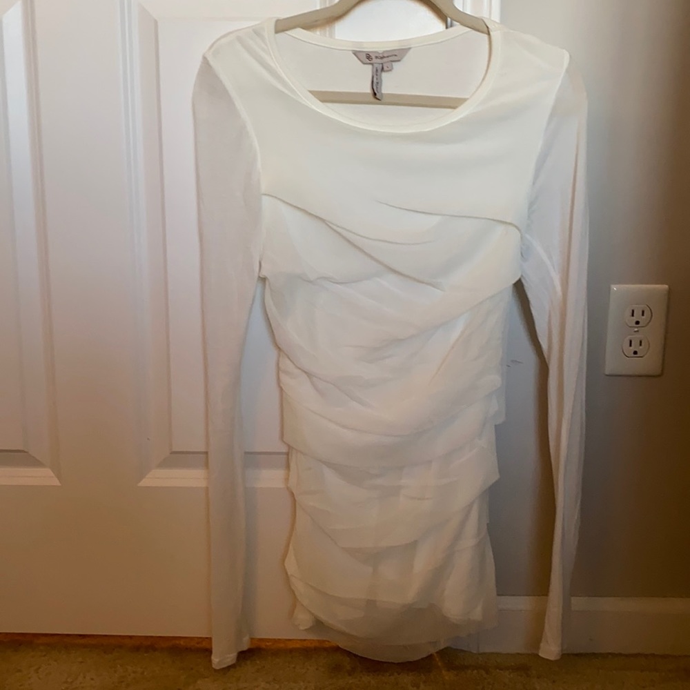 BCBG mesh top with lining. Size large